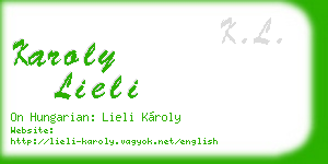 karoly lieli business card
