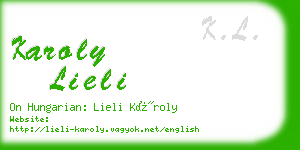 karoly lieli business card